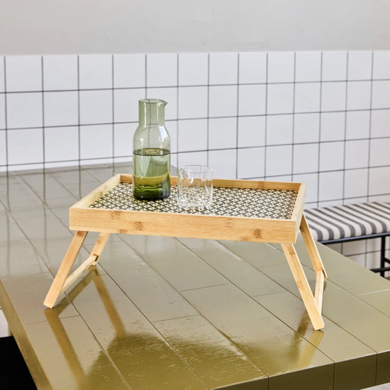 Tablett-Tisch, HDTray, Schwarz, Natur