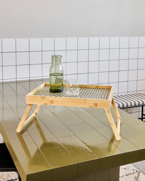 Tablett-Tisch, HDTray, Schwarz, Natur