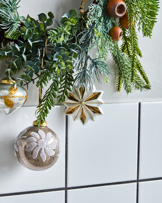 Weihnachtsschmuck, HDStella, Gold, Weiß