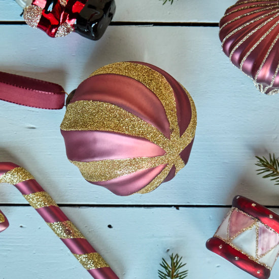 Christmas ornament, HDSwirl, Dusty red