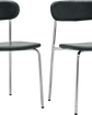 Chair, HDPova, Chrome, Dark green