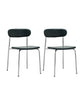 Chair, HDPova, Chrome, Dark green