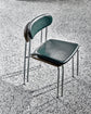 Chair, HDPova, Chrome, Dark green