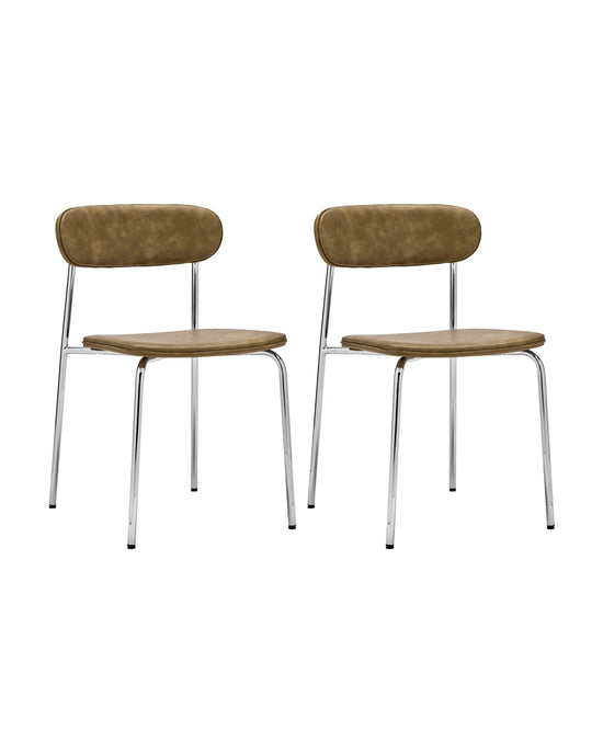 Chair, HDPova, Chrome, Khaki