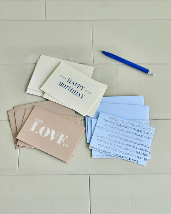 Greeting card, HDGreeting, Brown, Light blue, Off-white