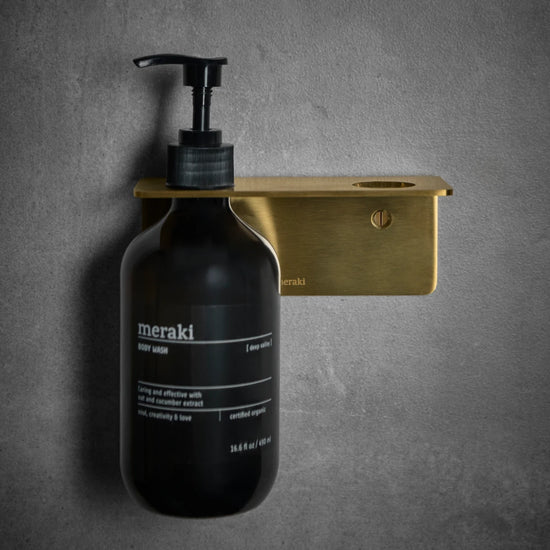 Bottle hanger 2 holes, MK, Brushed brass finish