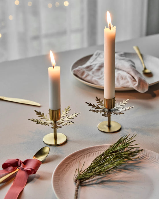 Kerzenständer, HDSnowflake, Antikes Messing-Finish