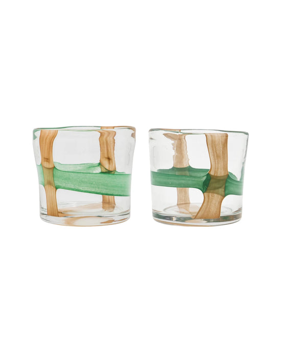 Tealight holder, HDHollis, Clear, Beryl green, Dark powder