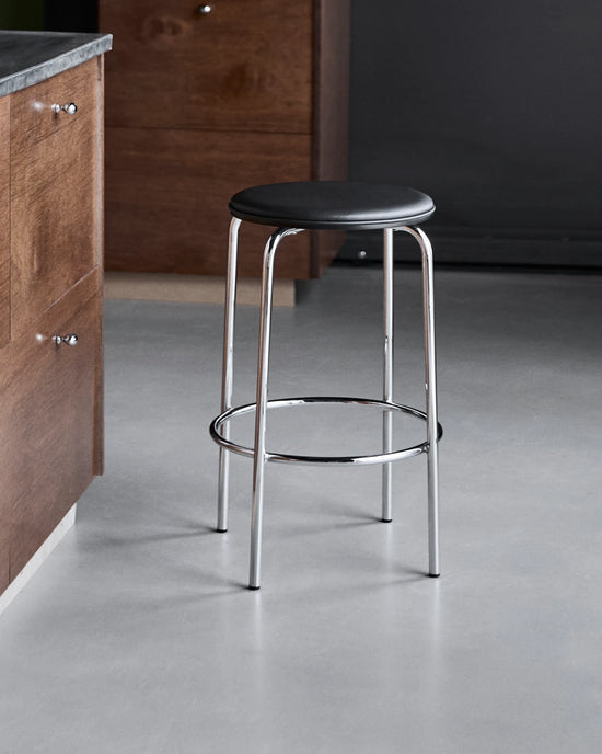 Bar Stool, HDComma, Black, Chrome
