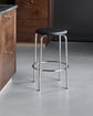 Bar Stool, HDComma, Black, Chrome