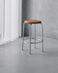 Bar Stool, HDComma, Cognac, Chrome