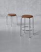 Bar Stool, HDComma, Cognac, Chrome