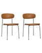 Chair, HDPova, Cognac, Chrome