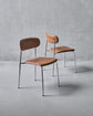 Chair, HDPova, Cognac, Chrome