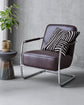 Lounge chair, HDComma, Mulberry, Chrome