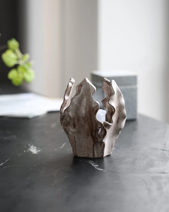 Tealight holder, HDCamden, Beige caramel