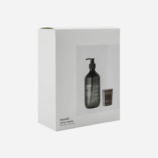 Gift box, Deep Valley Handsoap + Scented Candle Amber Dust, 490|60 ml|g