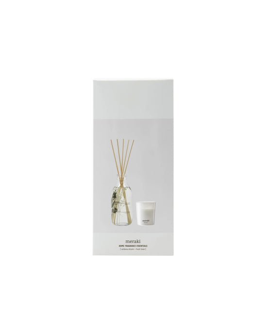 Gift box, Verbena Drizzle Diffuser + Fresh Linen Scented Candle 60 G., 240|60 ml|g