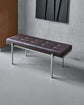 Bænk, HDLao, Mulberry, Chrome finish