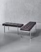 Bænk, HDLao, Mulberry, Chrome finish