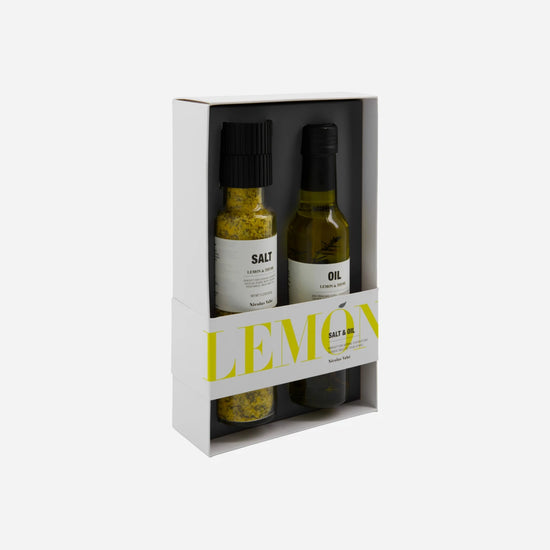 Gift box, Salt & oil, Lemon, 330|25 g|cl