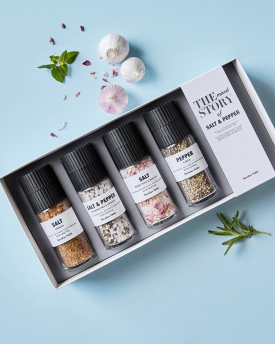 Gift box, Salt & pepper, the mixed story, 130|115|120|65 g|g|g|g