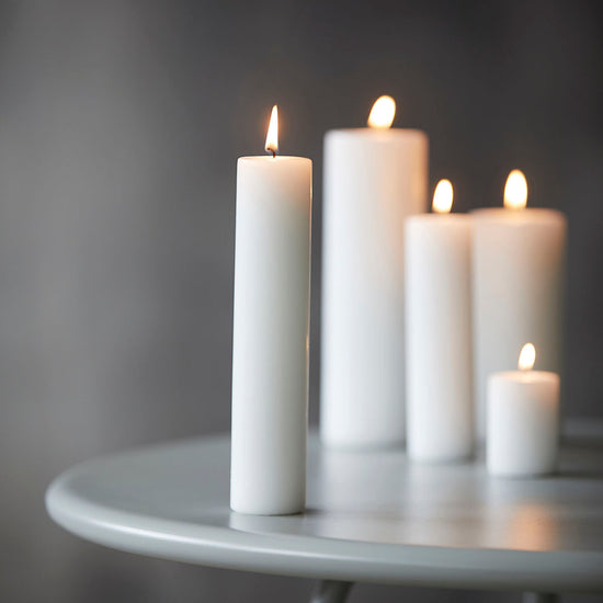 Pillar candle, White