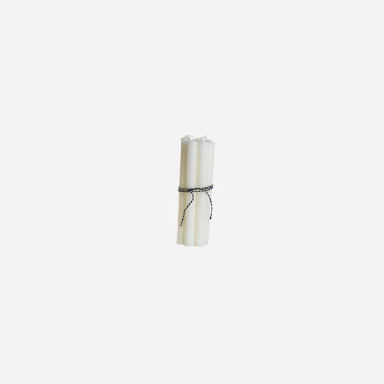 Small pencil candles, White