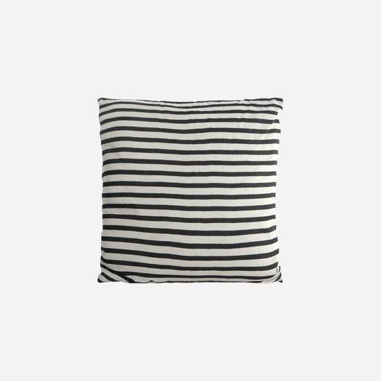 Cushion cover, HDHDStripe, Black/Grey