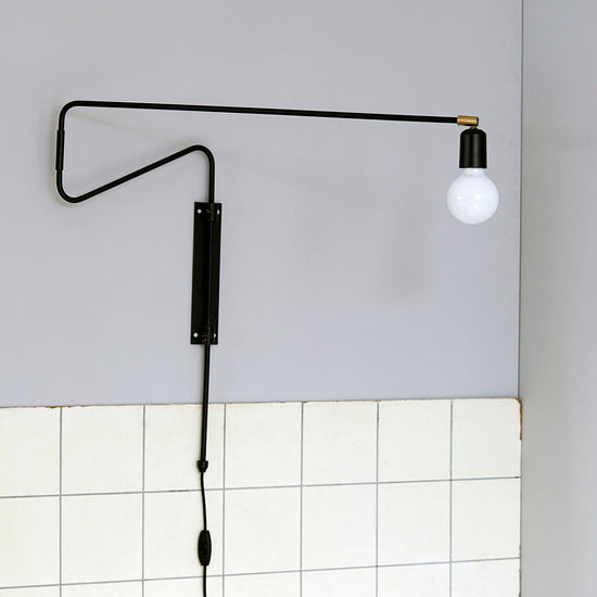 Wall lamp, Swing, Black