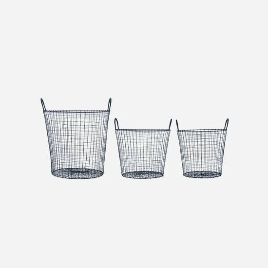 Baskets, Wire, Black