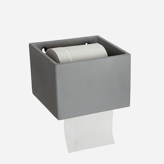 Toilet paper holder, Cement, Grey