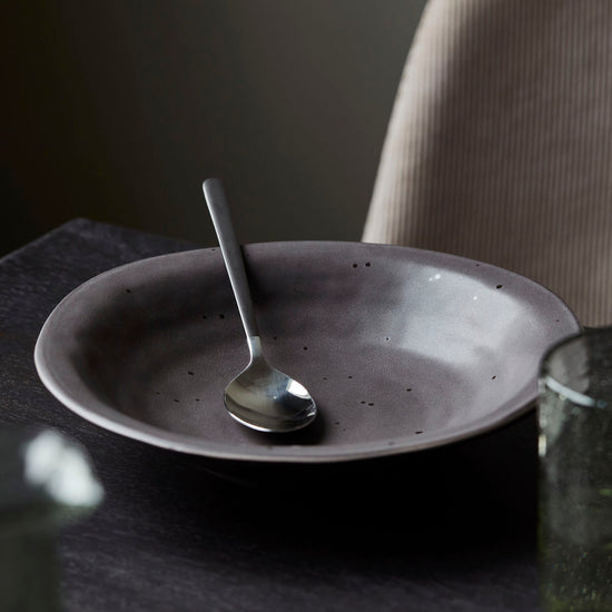 Soup plate/bowl, Rustic, Dark grey