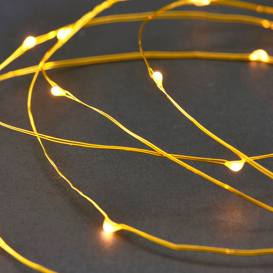 String lights, 10 m, Brass