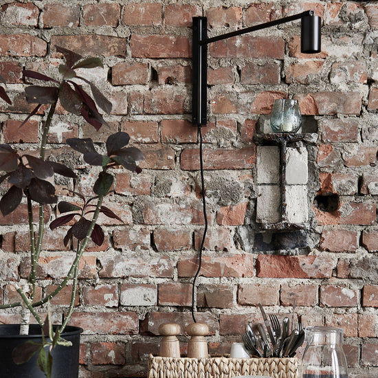 Wall lamp, Norm, Black antique