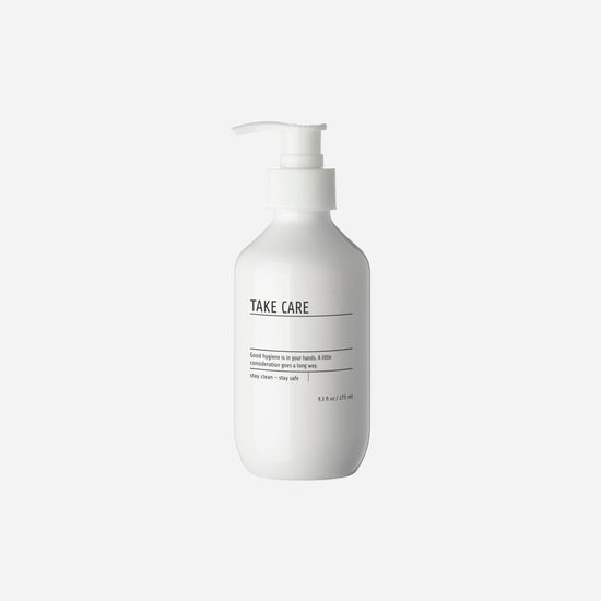 Flaske, MKwith pump & label, Hvid